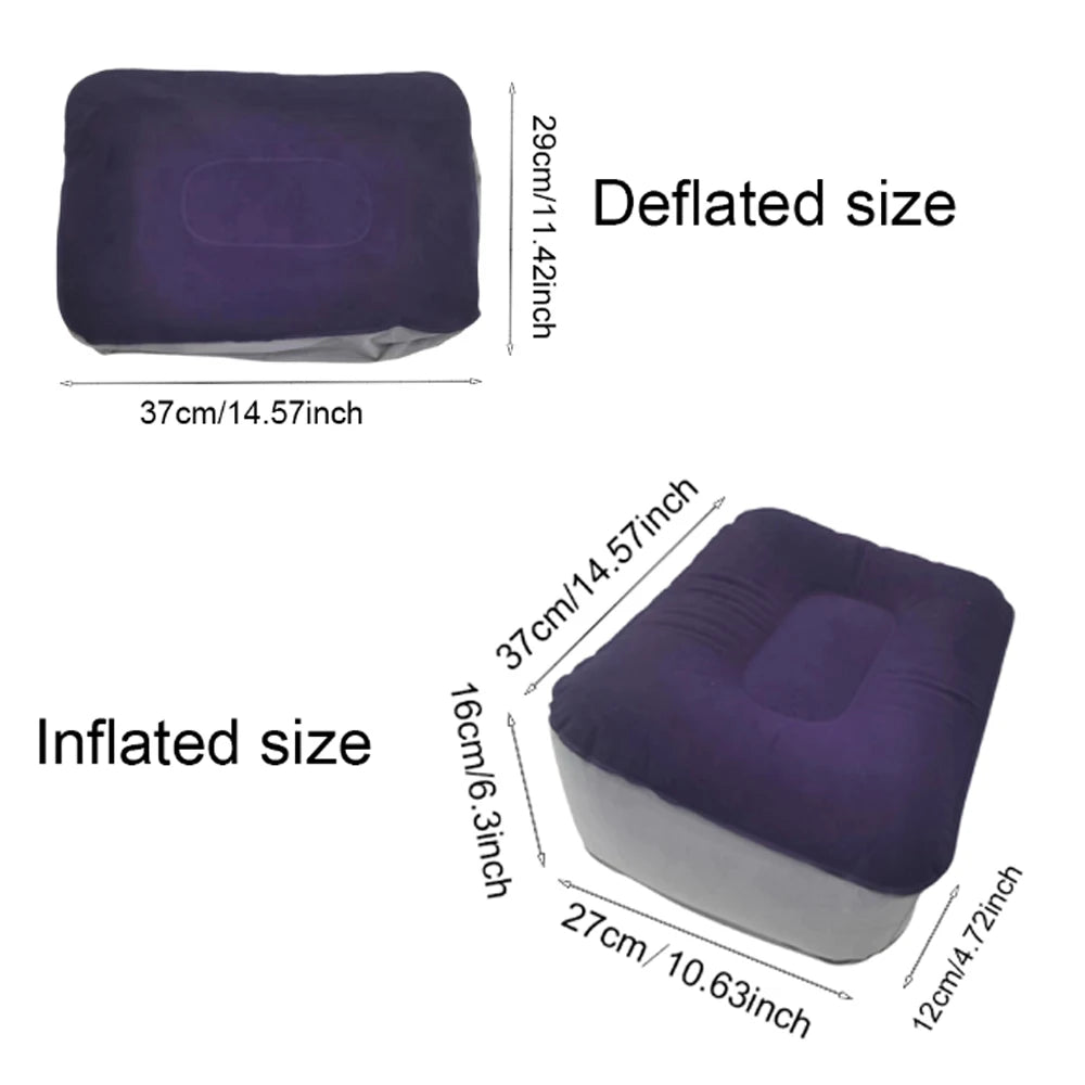 Inflatable Footrest Pillow PVC Foot Rest Air Pillow Cushion for Travel Office Home Leg Up Relaxing Feet Tools Under Desk