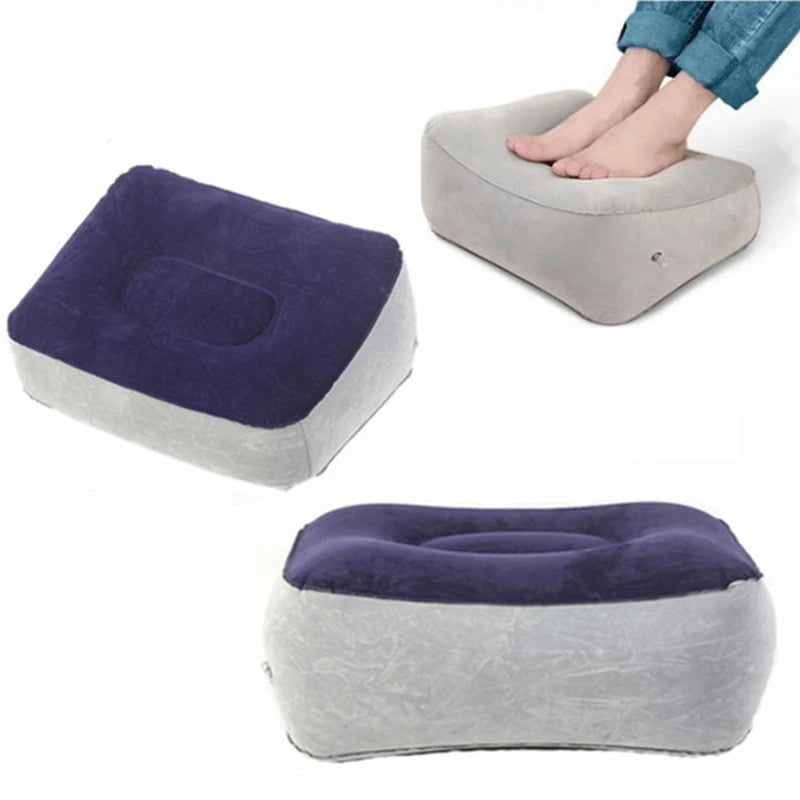 Inflatable Footrest Pillow PVC Foot Rest Air Pillow Cushion for Travel Office Home Leg Up Relaxing Feet Tools Under Desk