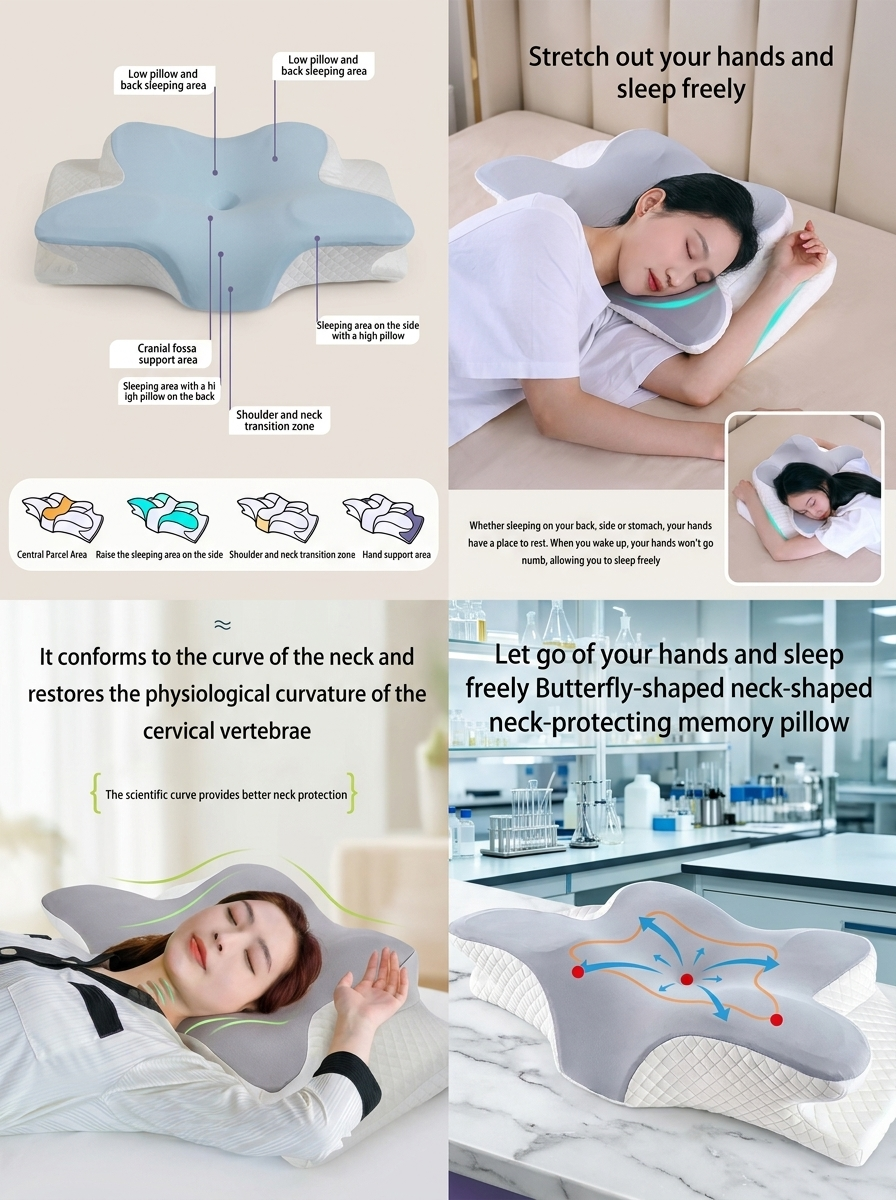 Dormeva™ Butterfly Cervical Pillow — Neck & Shoulder Pain Relief